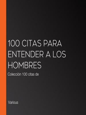 100 citas para entender a los hombres - Audiobook
